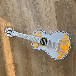 Children's White and Orange Musical Toy Guitar